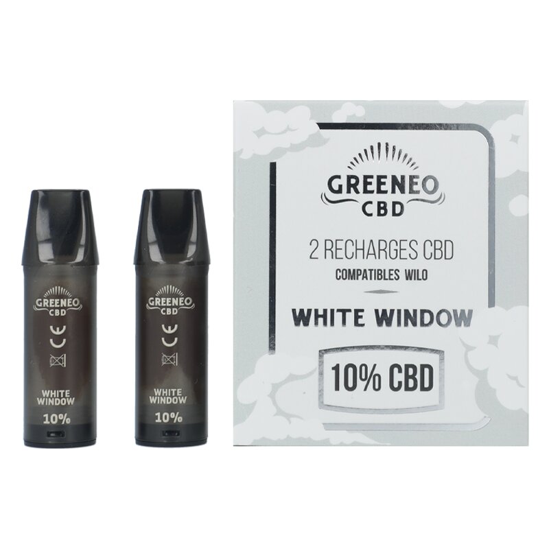 Boîte de 2 cartouches CBD White Window - Greeneo